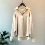 Blusa de Seda estilo da escritório, casual doce. - Image 4