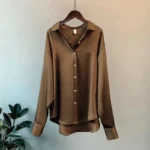 Blusa de Seda estilo da escritório, casual doce. - Image 3